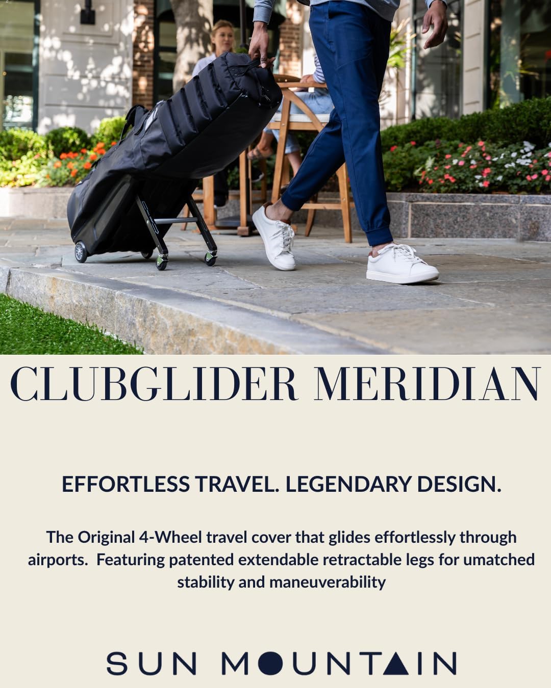 Sun Mountain ClubGlider Meridian Golf Travel Bag - 4-Wheel Rolling System, Extendable & Retractable Legs for Easy Transport, Effortless Travel & Maneuverability - Image 11
