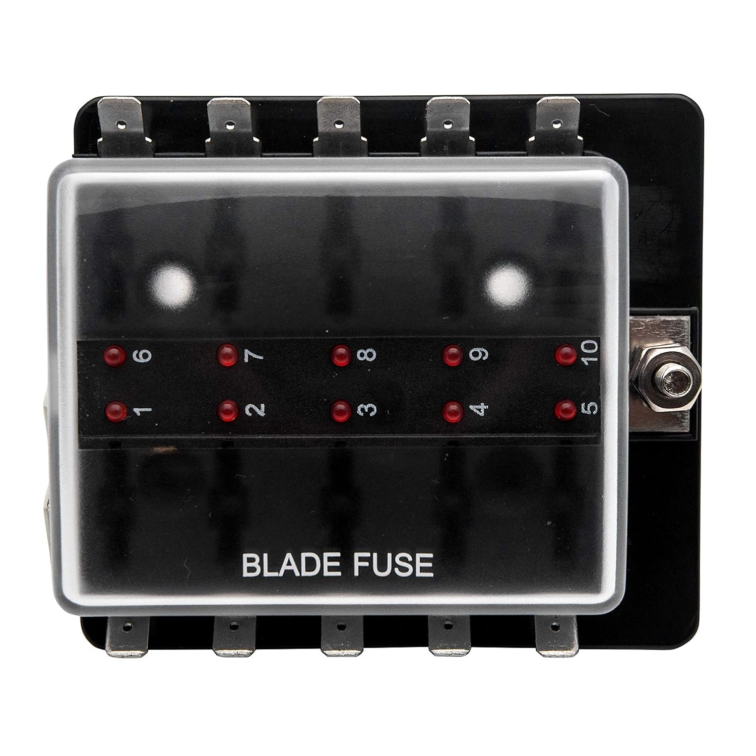 Car Fuse Box by MASO 10 Way Universal Standard 12v Volt ATC Blade Fuse Box/Cover Camper Van New