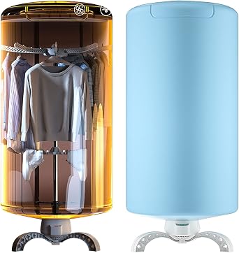 65 C/900W Electric Clothes Dryer Heated Clothes Dryer, Timer Heat Dryer Drying Drying Rack, Indoor Multifunctional Heater Hanger, 360  3D Circulation Hot Air Drying Clothes, 25.6 x 25.6 x 55.1 inches