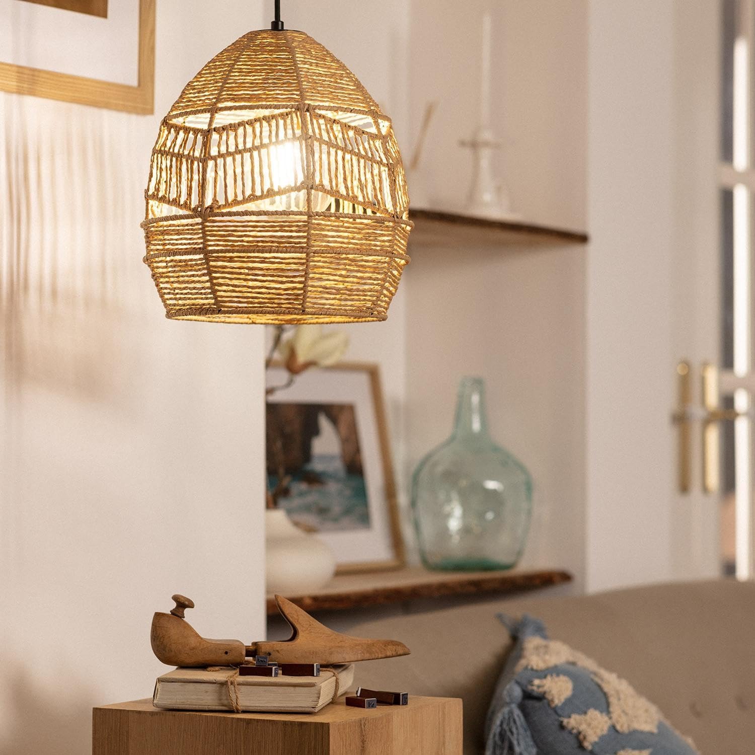 Ledkia Lampa Wisząca z Plecionego Papieru Beyawo Naturalna – Designerskie O