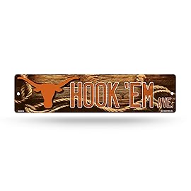 Rico Industries NCAA Texas Longhorns 16-Inch Plastic Street Sign Dcor