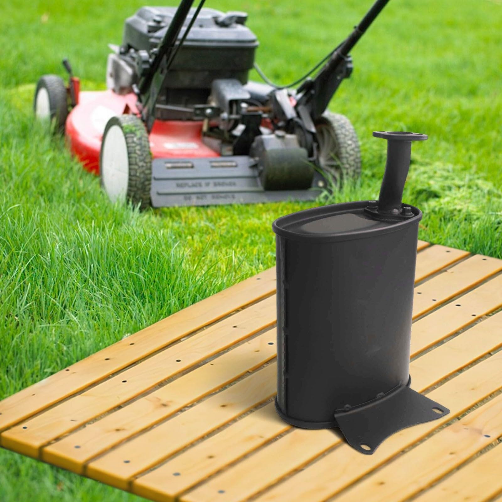 Silenciador generador de Metal Resistente para Honda GX340 GX390 y Predator 56170-56171 Negro de fácil Montaje Adecuado para Motores cortacésped de jardín