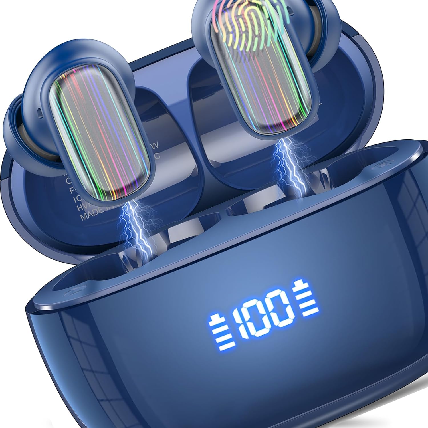 AI Language Translator Earbuds Real Time, 3-in-1 Translation Headphones, Bluetooth 5.4 Translation Device, Navy Blue