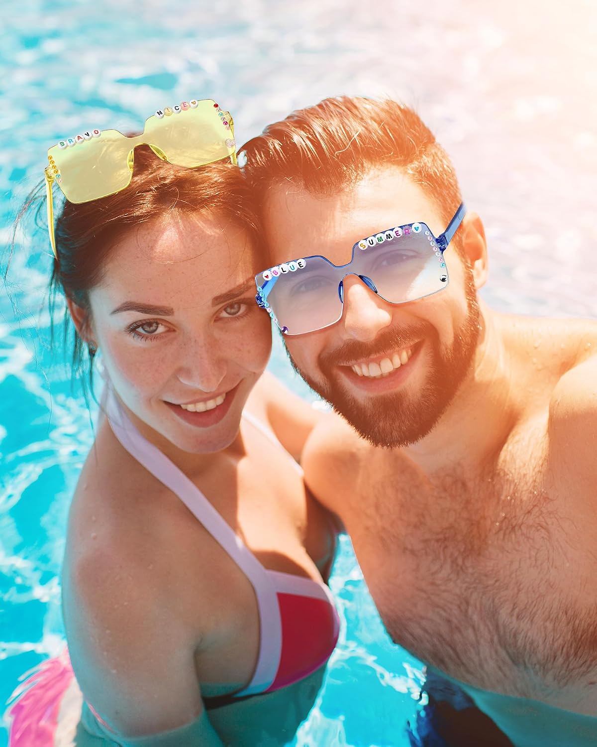 Relaxweex 24 Set DIY Sunglasses Kit in My Era Popular Singer Party Favors Friendship Sunglasses for Women