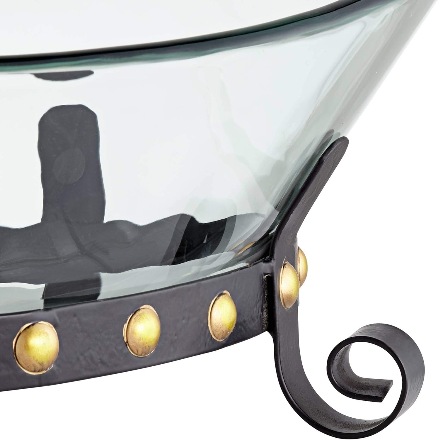 Kensington Hill Rayden 23 1/4" Wide Decorative Glass Bowl with Studded Base