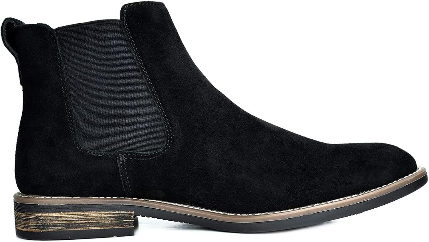 Bruno Marc Men's Suede Leather Chelsea Ankle Boots 10 Black