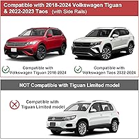 Vista 3 de KINGGERI Barras Transversales para Portaequipajes Compatibles con Volkswagen Tiguan 2018 2019 2020 2021 2022 2023 2024 2025 2026 y Taos 2022-2026