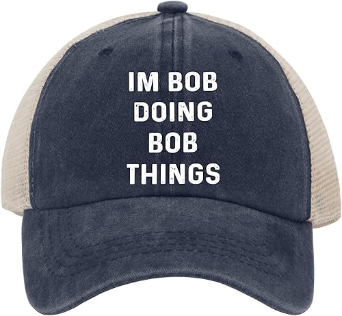 Miniatura 8 de Im Bob Doing Bob Things - Sombrero de camionero para hombre, sombrero de malla vintage para verano