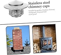 Vista 3 de Cabilock Sombrero de chimenea Cubierta de ventilación de chimenea Tapa de chimenea de acero inoxidable Tapa de chimenea Protector de puerta Cubierta