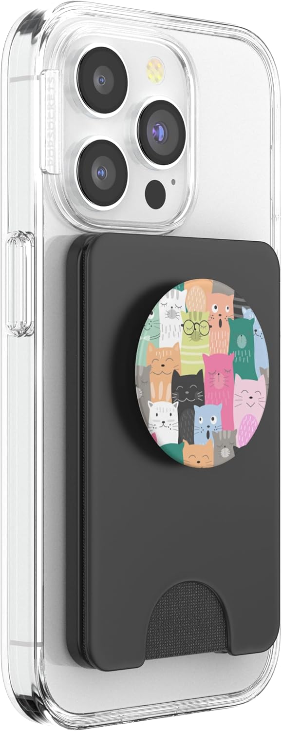 Kitty Cat Chorus PopSockets PopGrip: Swappable Grip for Phones & Tablets PopSockets PopWallet for MagSafe