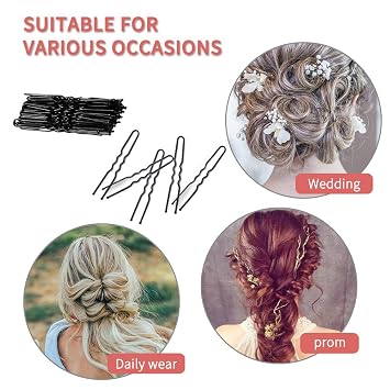 U Shaped IKOCO 2.4 inch Hair Pins for Women's Ballet Buns with Storage Box