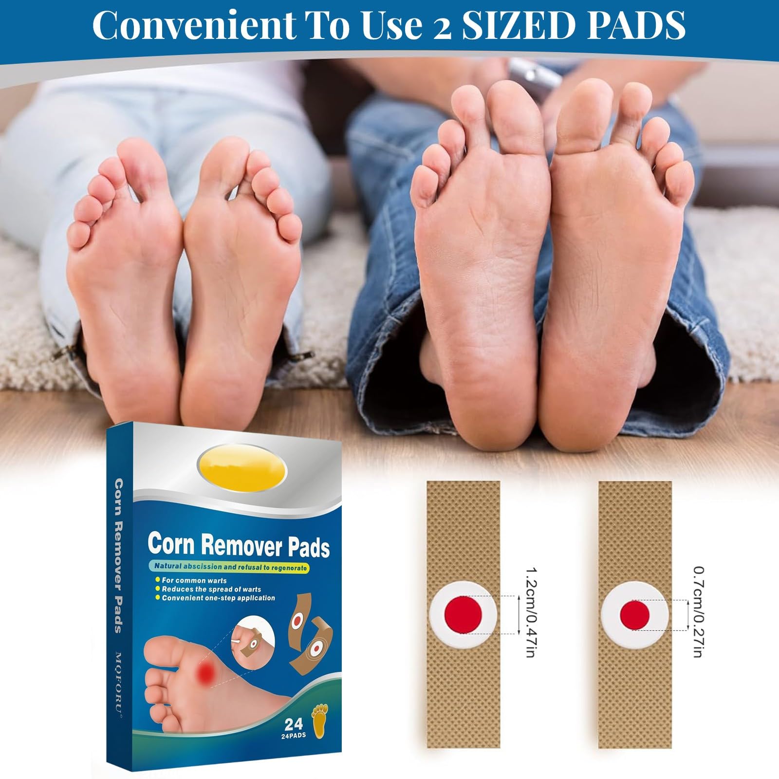 Quita Verrugas, 24 Parches para Verrugas Quitar, Eliminar Verrugas Plantares, Callos y Durezas, Tratamiento Suave para Niños y Adultos en Manos, Pies, Dedos, Cuello y Cara