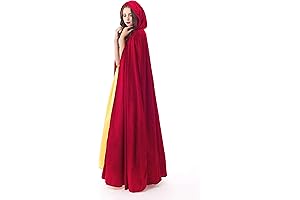 Little Adventures Velvet Adult Cloak Cape with Lined Hood - Red Robin Hood Cosplay Costume