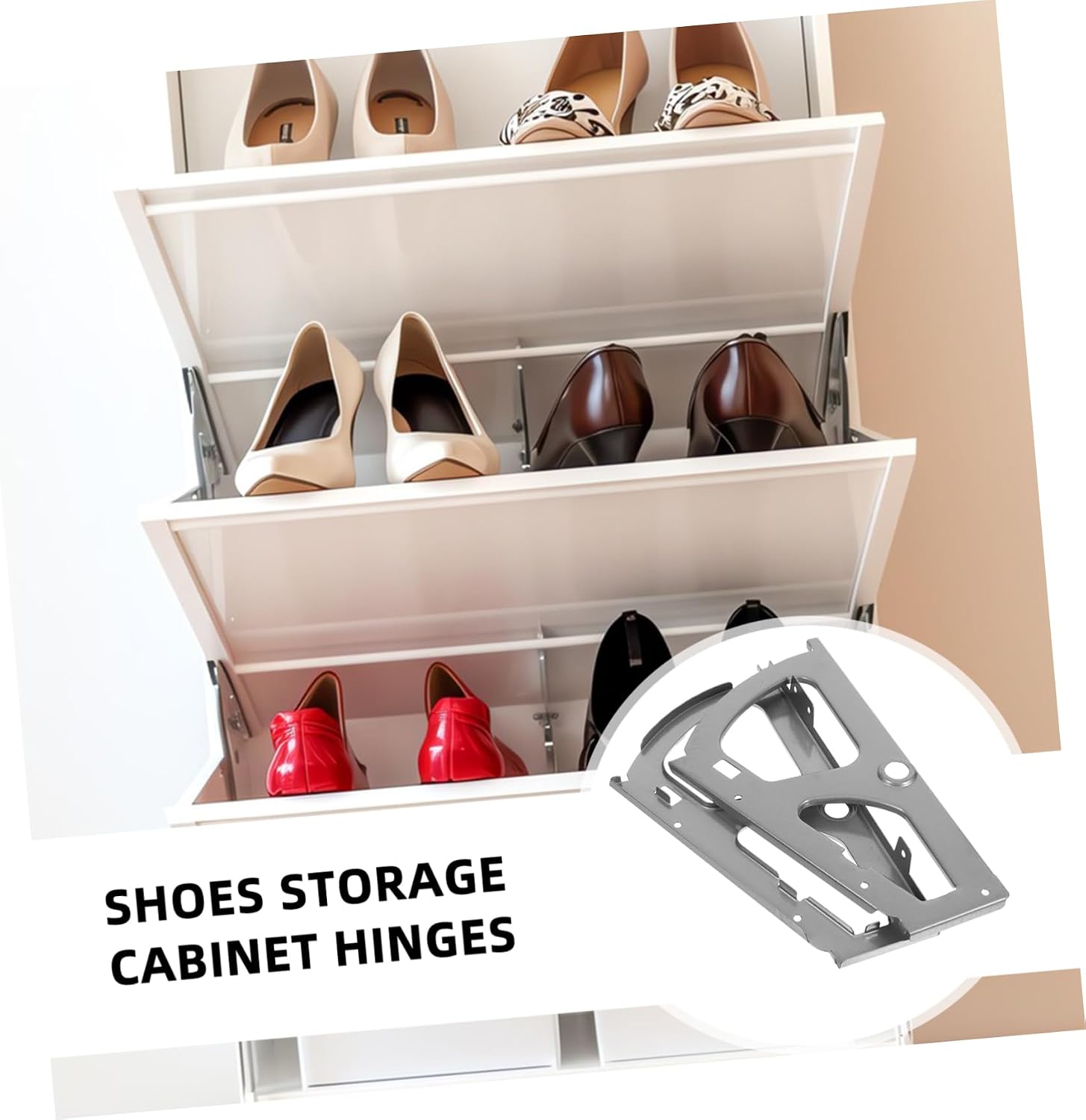 Stainless Steel Flip Frame Shoe Cabinet Hardware Replacement Single Layer