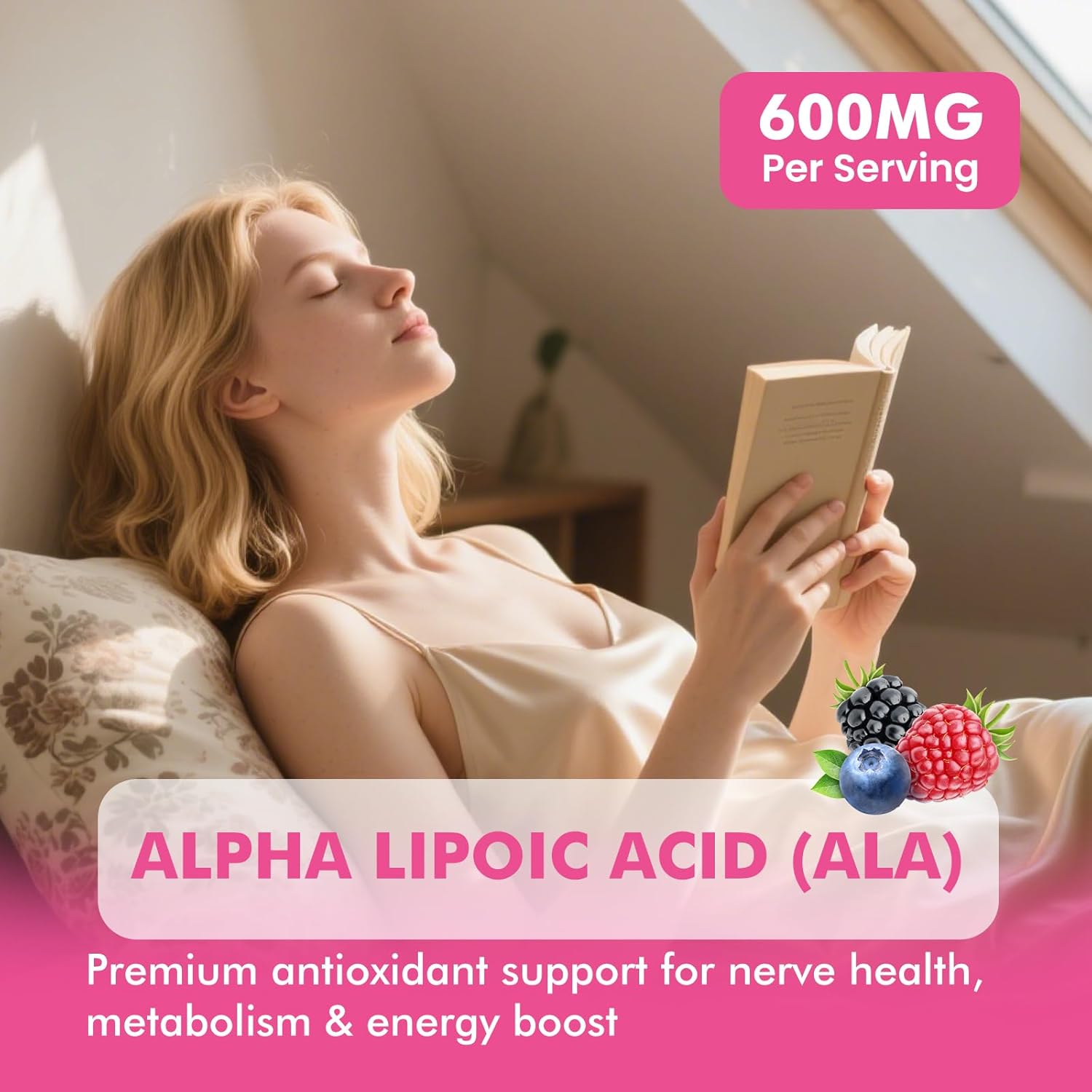 Liposomal Alpha Lipoic Acid 600mg Drops- Liquid Alpha Lipoic Acid Supplement with Biotin & Vitamin B1 - Supports Antioxidant, Energy, Nerve & Brain Health - Mixed Berry Flavor 2 FL OZ - Image 8