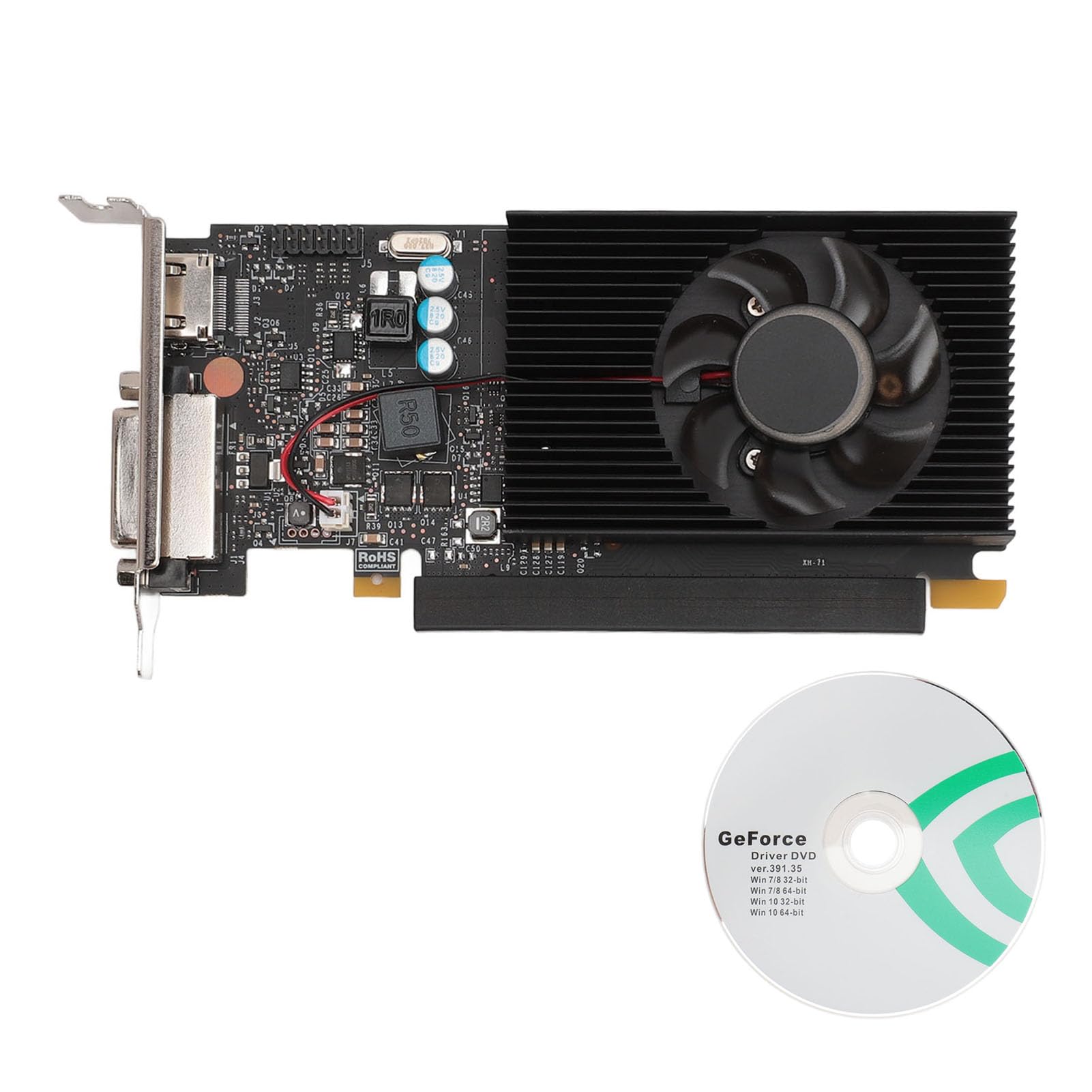 LICAEVEY Karta Graficzna GT730 4GD3 do Komputera Stacjonarnego PC Filmy Robocze Filmy, 4 GB Pamięci DDR3 1800 MHZ Częstotliwość Rdzenia PCI Express Karta Graficzna do Gier z Cichym