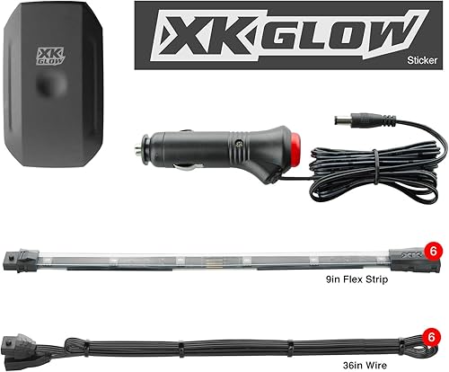 Miniatura 2 de XK Glow XKchrome - Kit de luces LED de control de aplicación para automóvil, interior