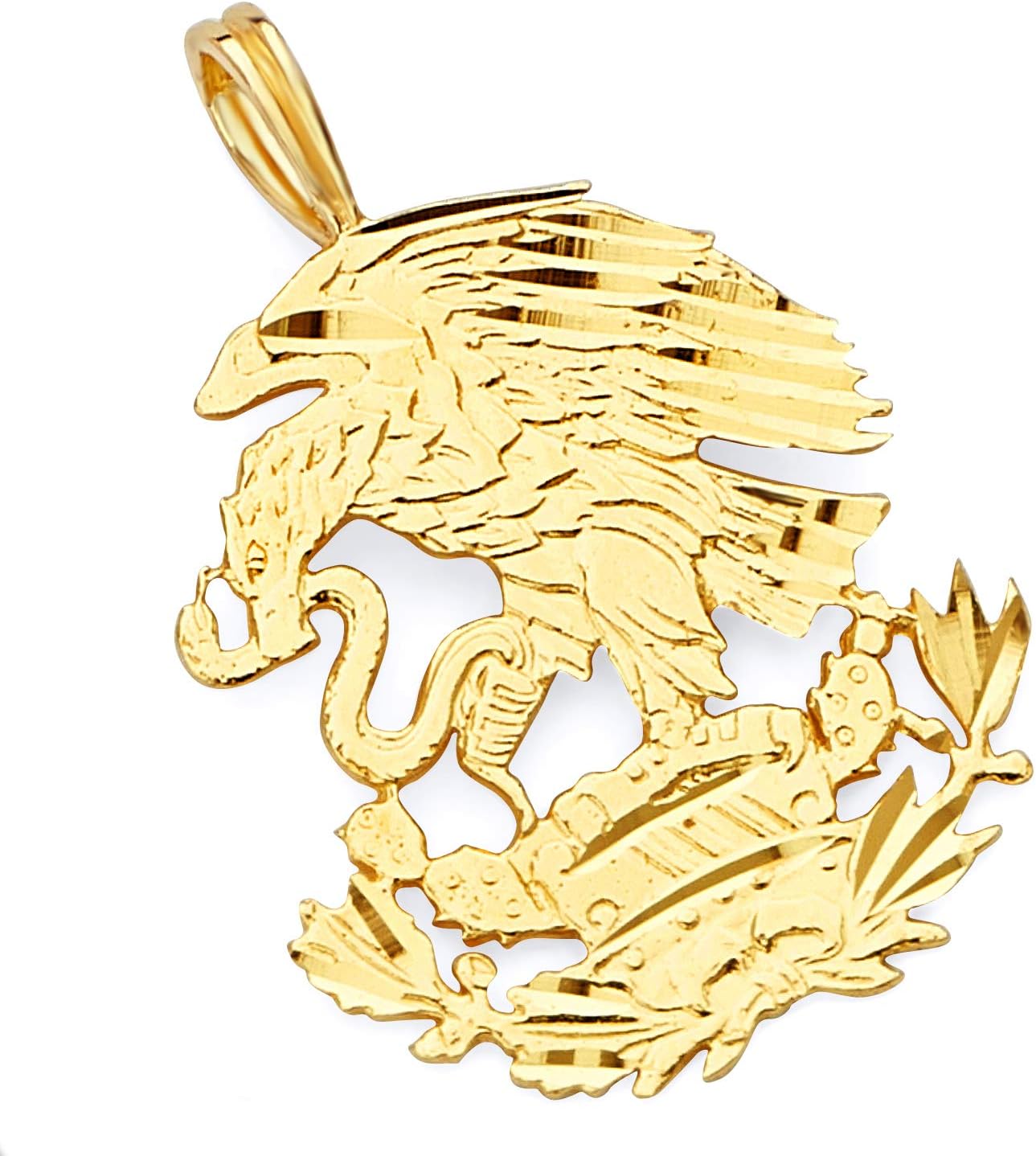 14k Yellow Gold Eagle Pendant