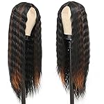 INSTASTYLE 30 Inch Highlight Honey Blonde Wig Loose Deep Wave Wigs Synthetic Long Curly Wig for Black Women Simulated Scalp Lace Front Wig