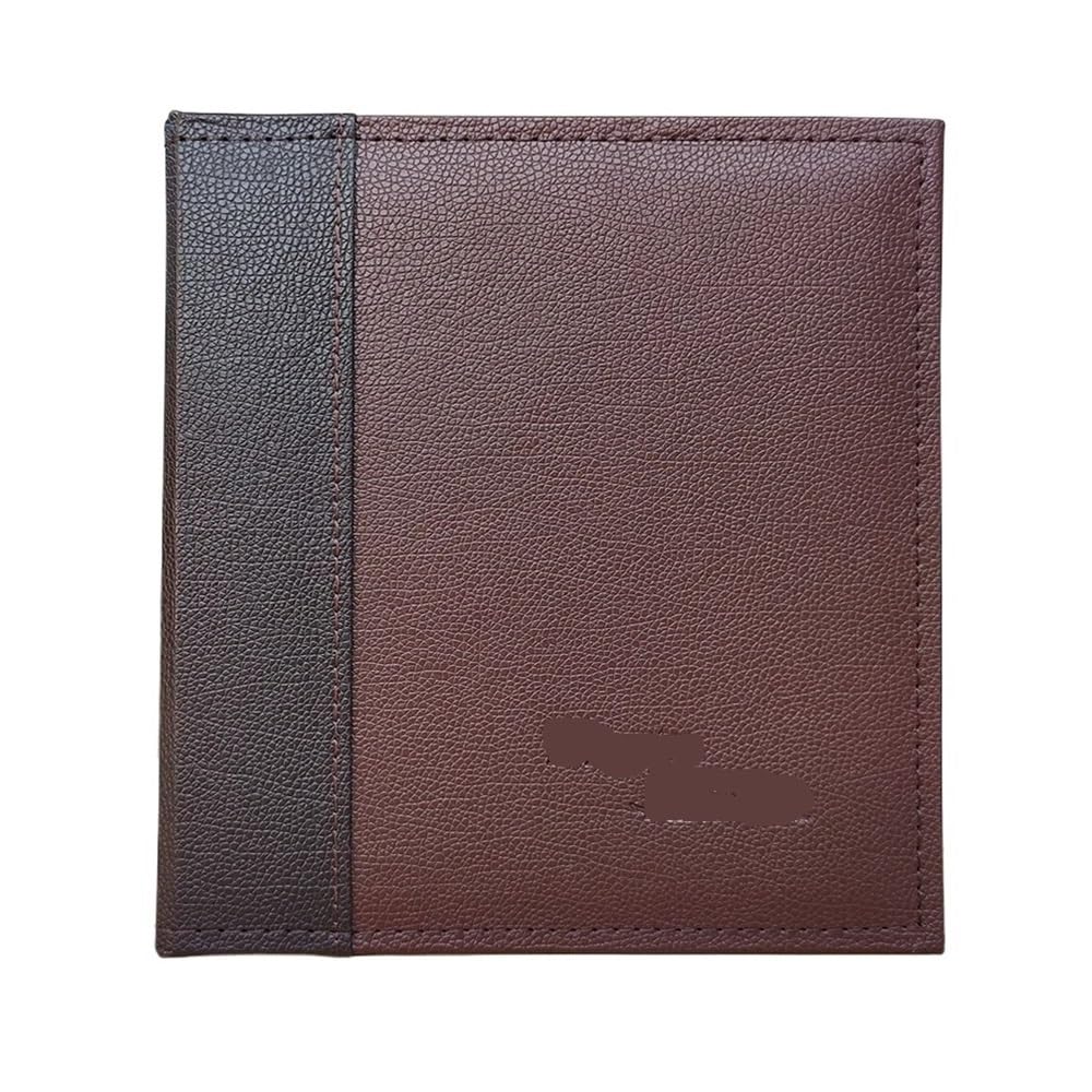 Leather Album Commemorative Albums Picture Storage Insert Bag Notebook 6-inch Capacity Photos(Dark Brown)