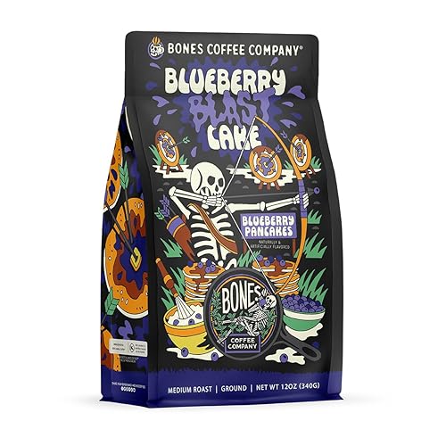 Miniatura 234 de Bones Coffee Company - Granos de café molido French Vanilla, café arábico de tostado medio y baja acidez, café gourmet, 355 gr