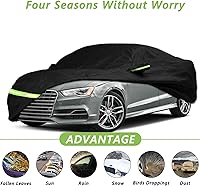 Vista 3 de YIXIN Funda impermeable para automóvil Audi A3/S3 2013-2026, ajuste personalizado, correa 100% impermeable a prueba de viento y bandas de cremallera