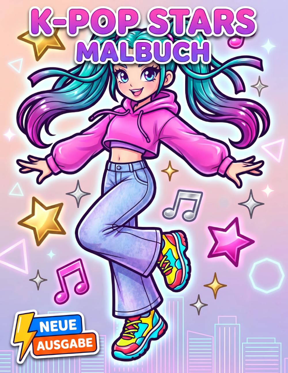 K-Pop Malbuch: Eine Fröhliche Auswahl Mit 60+ Süßen Charakteren, Modischen Styles Und Popkultur-Inspirierten Illustrationen Für Kinder Und Teens