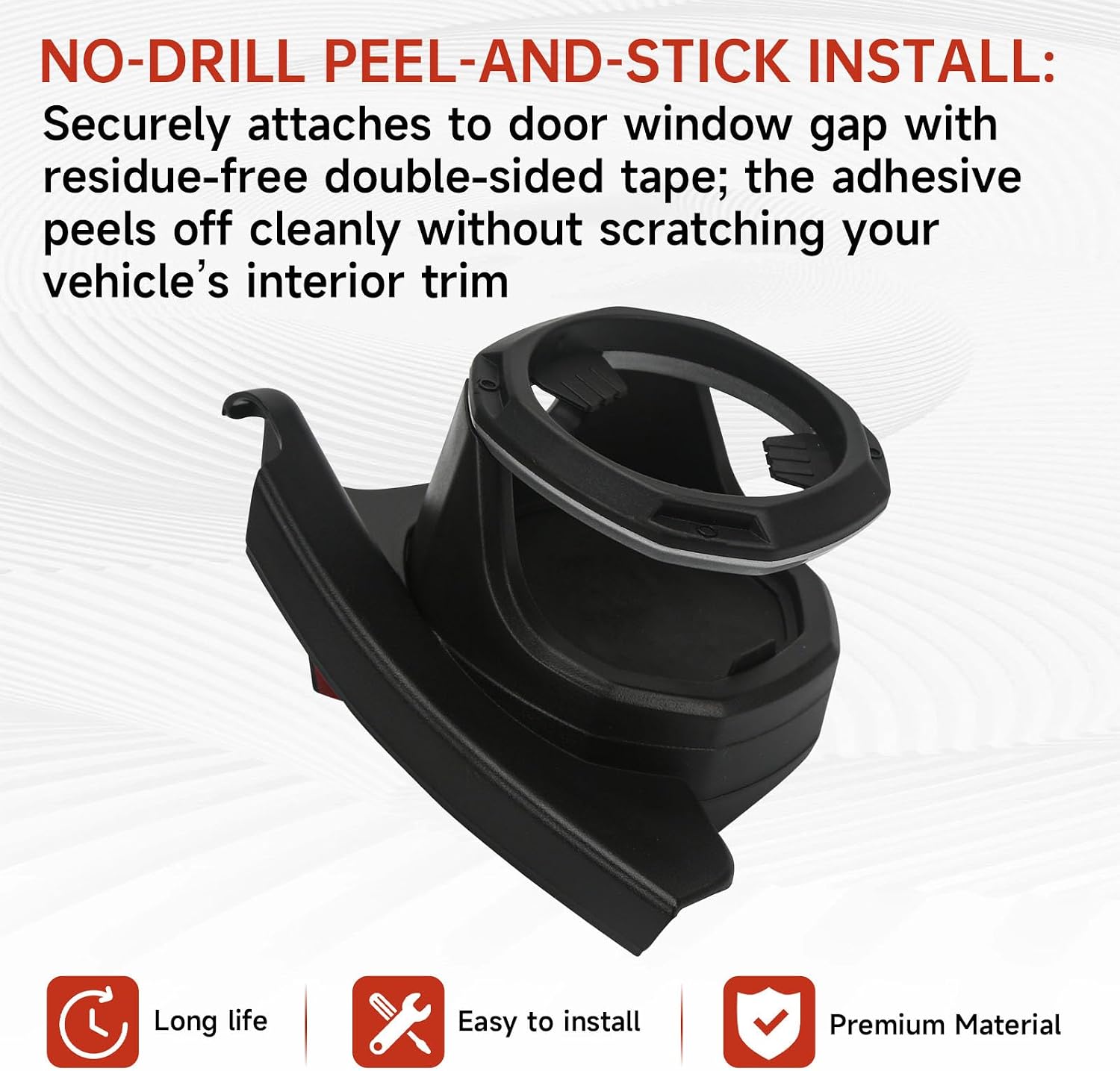 Driver Left Door Cup Holder Compatible with Jeep Wrangler JL/Gladiator JT 2018-2026