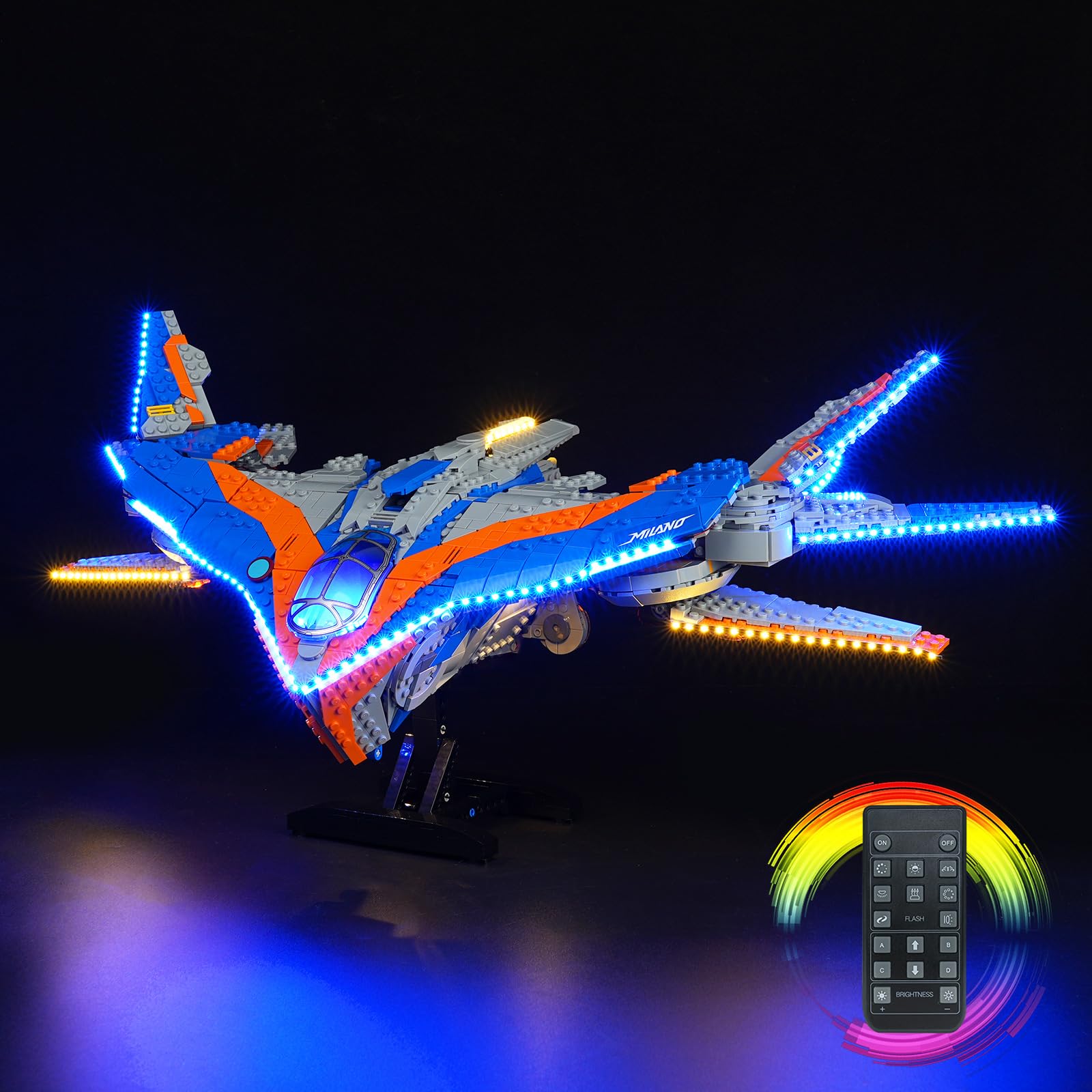 LED Light Kit for Lego Guardians of The Galaxy: The Milano 76286, RC Lighting Set Compatible with Lego 76286 Building Block - Without Model