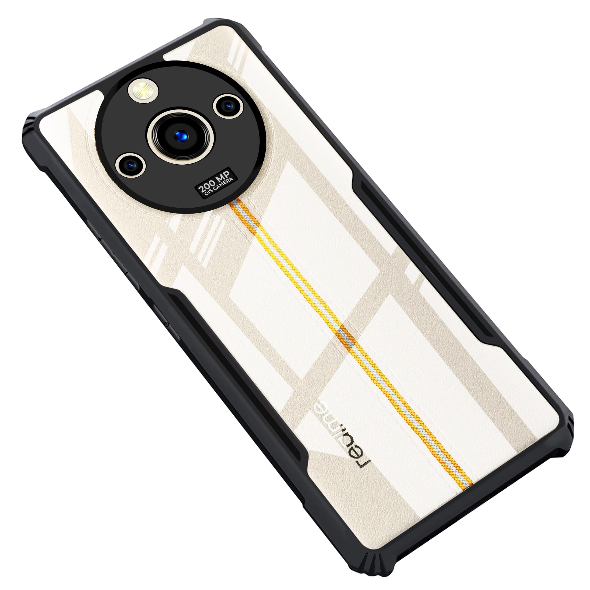 CEDO Realme 11 Pro / 11 Pro+ Plus (5G) Back Case Cover | Camera Protection Shockproof Bumper-Edge | Acrylic Crystal Clear 360 Degree Protection TPU+PC | Transparent Eagle Back Case Cover (Black) (B0C7L9F5P1) Amazon Price History, Amazon Price Tracker