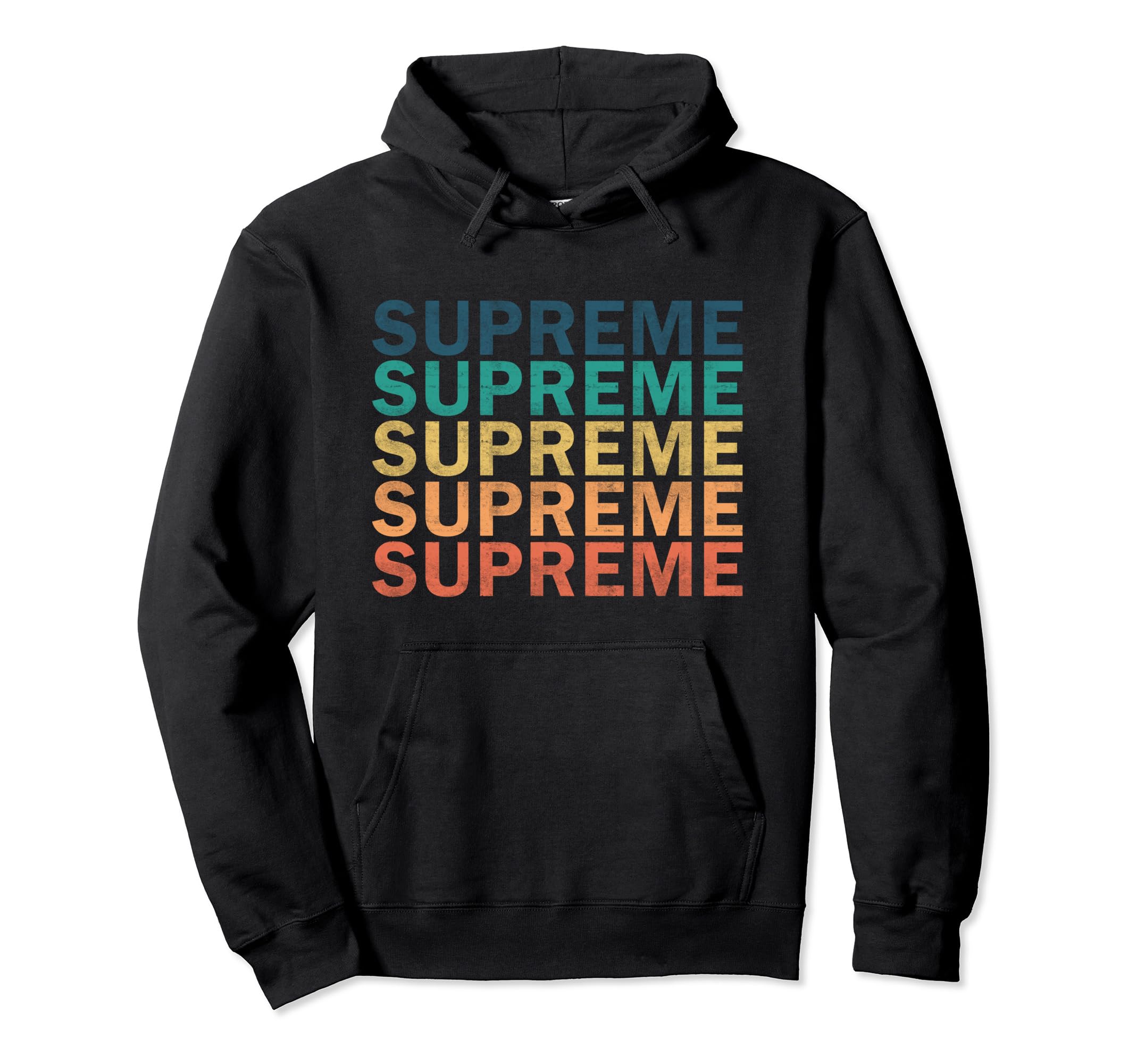 Supreme - Vintage Retro Supreme Name Pullover Hoodie