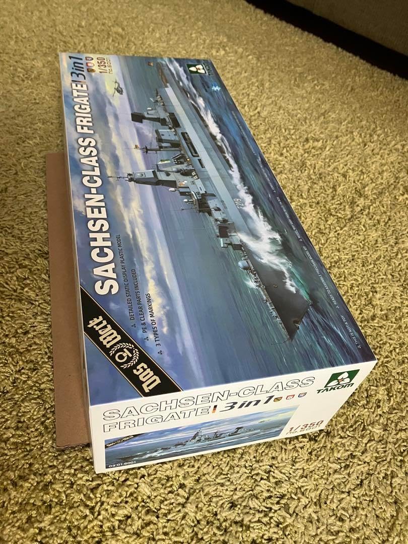 未組立 タコム 1/350 ドイツ海軍 ザクセン級フリゲイト艦 3in1 未組立