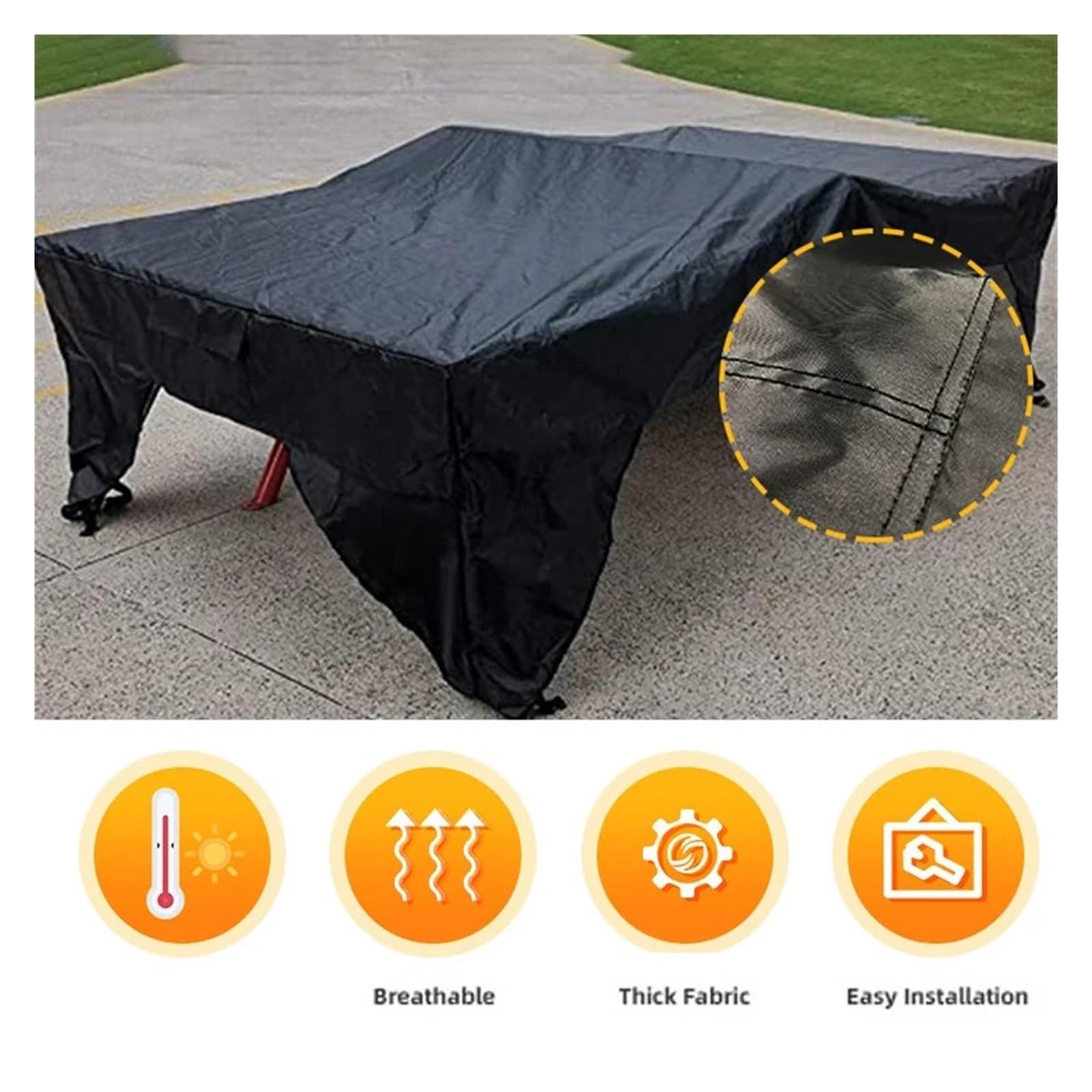 Funda para Mesa de Ping Pong Funda for Mesa de Ping Pong 190T/210D, Impermeable, for Interior y Exterior, for Almacenamiento, a Prueba Polvo, for Muebles