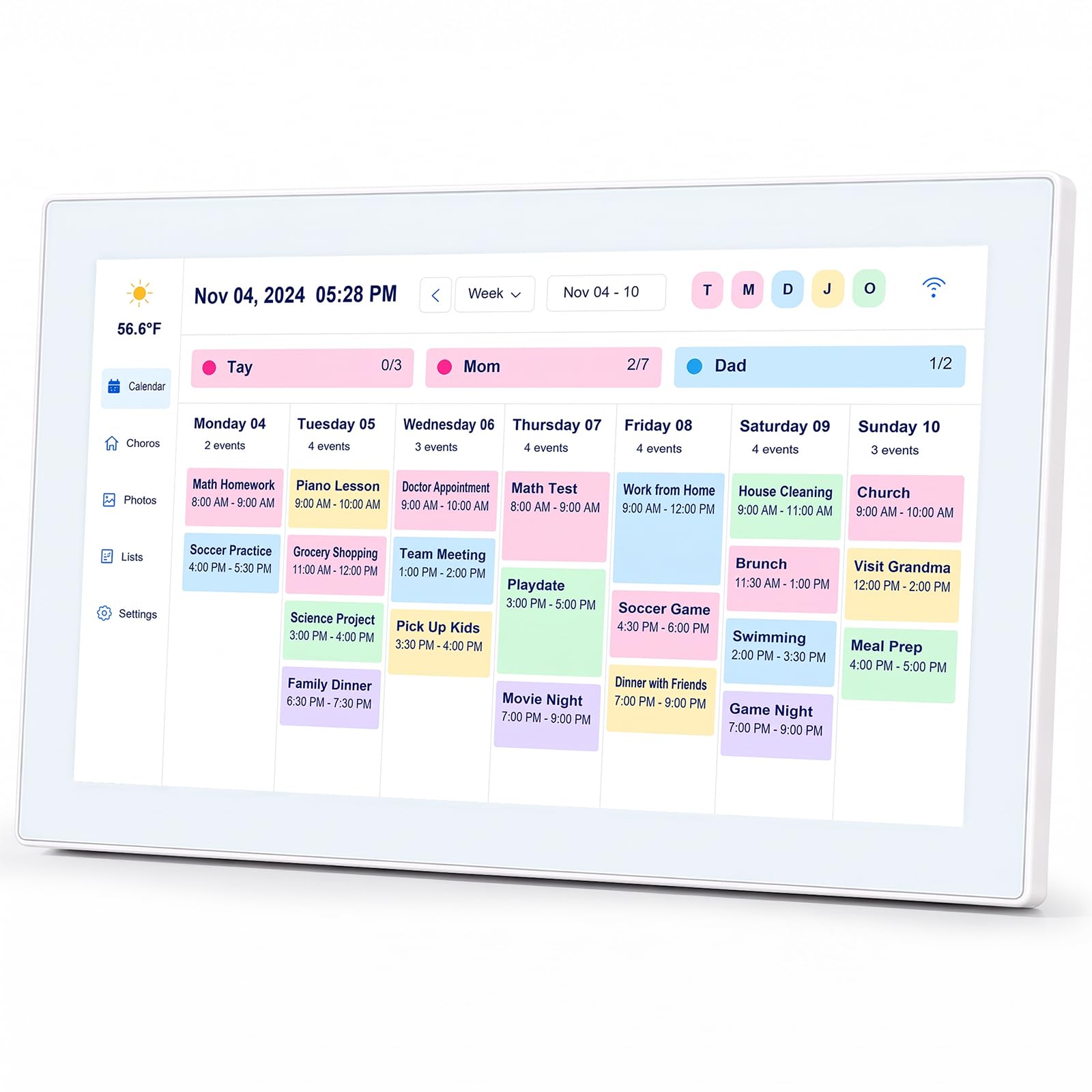 Calendario digitale da 15,6 pollici, agenda familiare FHD con touch screen