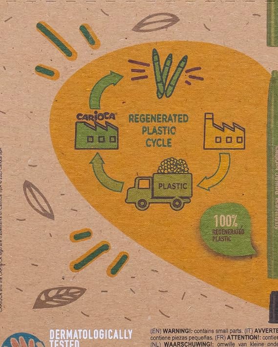 Carioca Eco Famıly Jumbo Süper Yıkanabilir Keçeli Boya Kalemi 12'Li