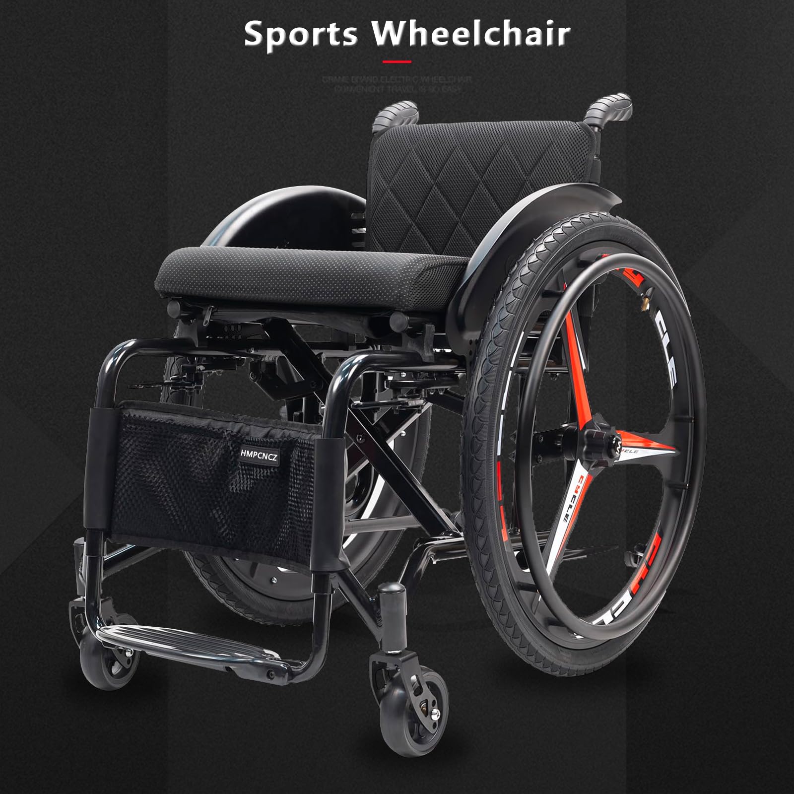 Silla De Ruedas De Deportes Plegables Livianos Para Adultos, Sillas De Ruedas Autopropiadas De Terreno, Silla De Ruedas Plegable De Aluminio, Fácil De Ensamblar, Reposapiés Ajustable Y Altura Del Asie