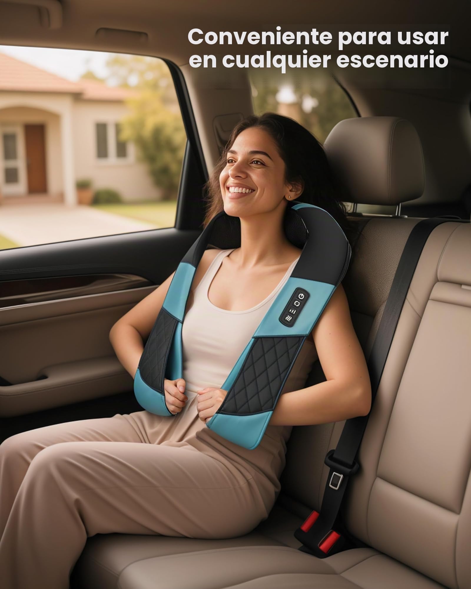 COMFIER Masajeador Cervical y Espalda Inalámbrico con Shiatsu y Calor, Masajeador Cervical Profundo 3D, Alivia el Cuello, la Espalda y la Columna Lumbar, Regalo para Mujeres y Hombres