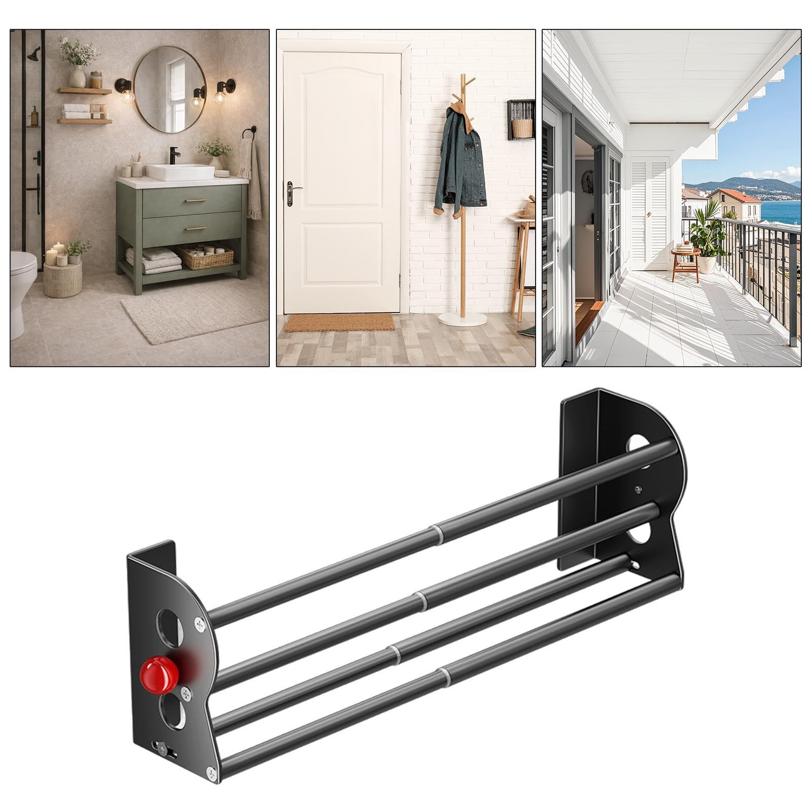 Zapatero de pared Organizador De 2 Niveles Extensible Magnético Sin Taladro | Soporte de zapatos para hogar, interior, entrada, sala de estar, dormitorio, hotel, residencia, autocaravana