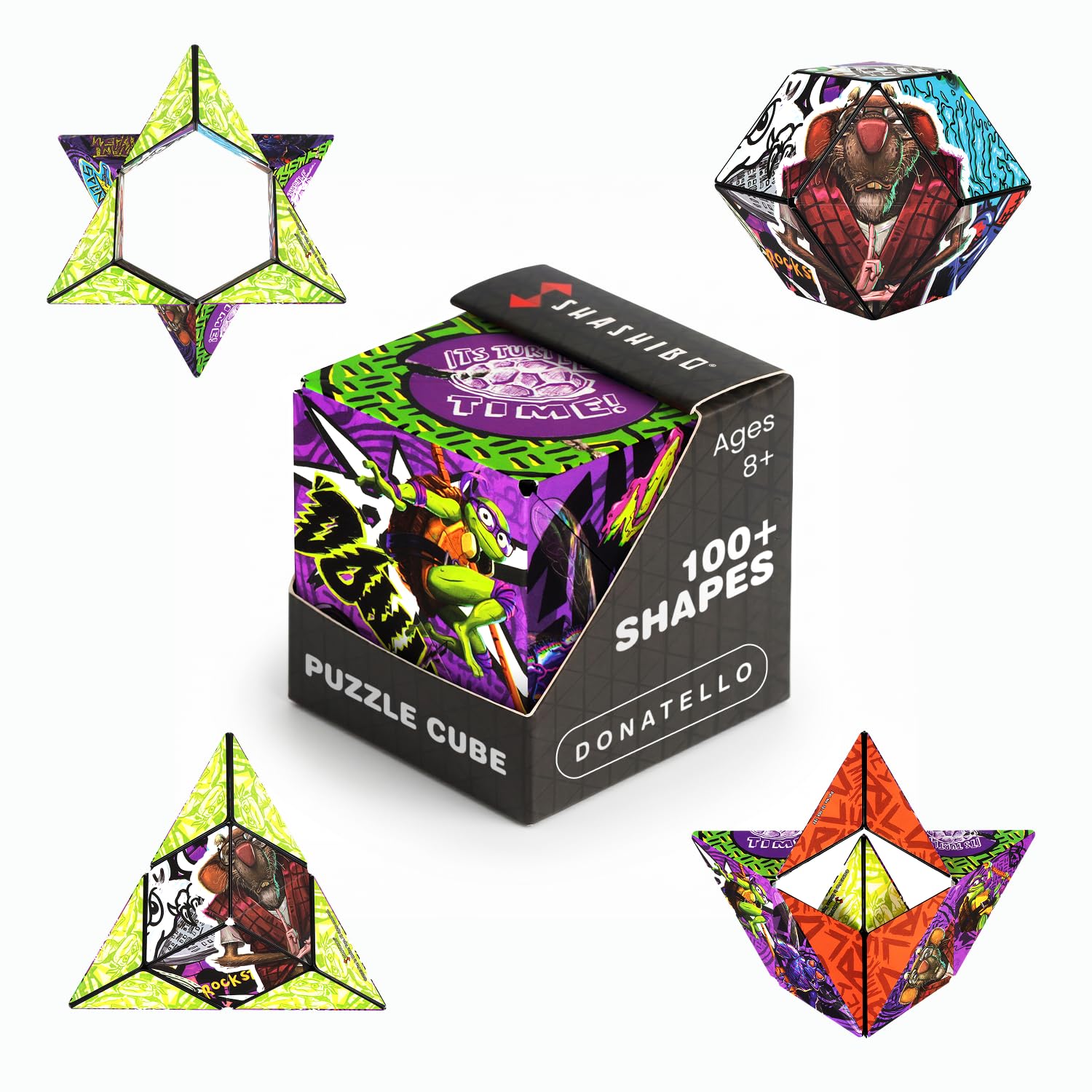 Shashibo Teenage Mutant Ninja Turtles Magnetic Puzzle Cube, Fidget Toy