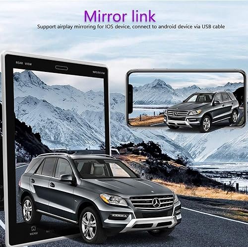 Miniatura 2 de Hikity Radio de coche Android doble DIN 2G+32G con GPS, pantalla táctil vertical de 9.5 pulgadas con enlace espejo, WiFi, FMRDS, Bluetooth, SWC,