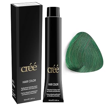 Cree Professional Green - Permanent Hair Color - Long Lasting, Rich Vibrant - Gray Coverage 100ml - 3.4 fl.oz.
