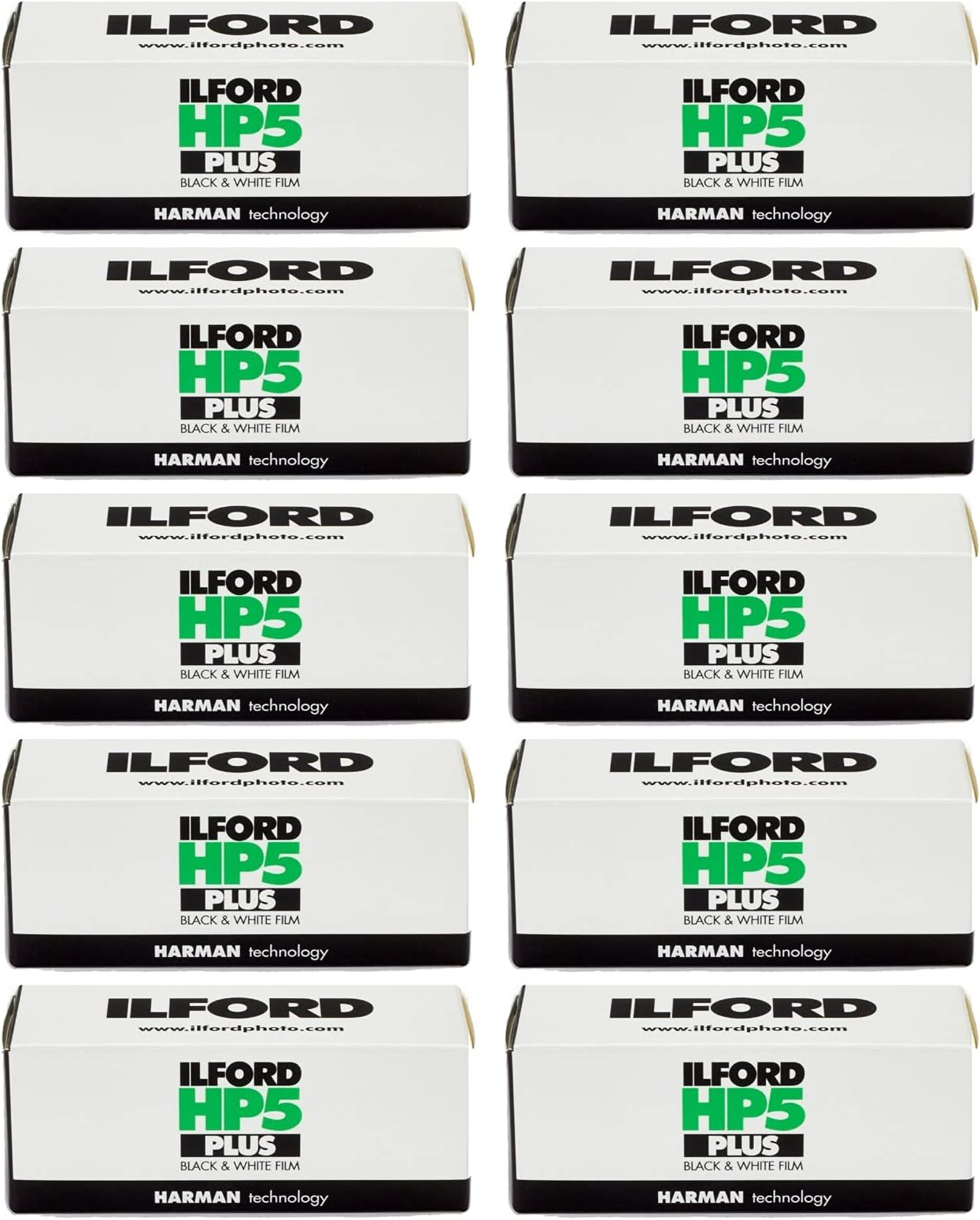 10 Rolls Ilford HP5 400 120 Film