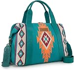 Wrangler Duffel Bag for Women Large Travel Weekender Bag Designer Tapestry Carry On Bags, Black WG174-5110BK
