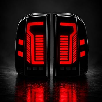 Daikokuya Sequential Led tail lights for 2007-2013 Chevy Silverado 1500 2500HD 3500HD Starting Animated Rear Light Assembly, Dynamic Turn Signal,Brake Light,Reverse Light Smoked