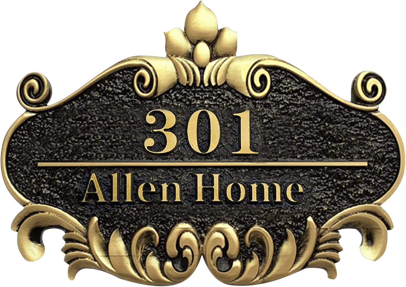 Personalized Address House Plaque Sign, Custom Cast Street Name Letter Sign Door Room Wall Mounted Acrylic Plate for Home Office Hotel Apartment Yard Or Mailbox (3-20 Characters) - 11.8 * 11.8 inch