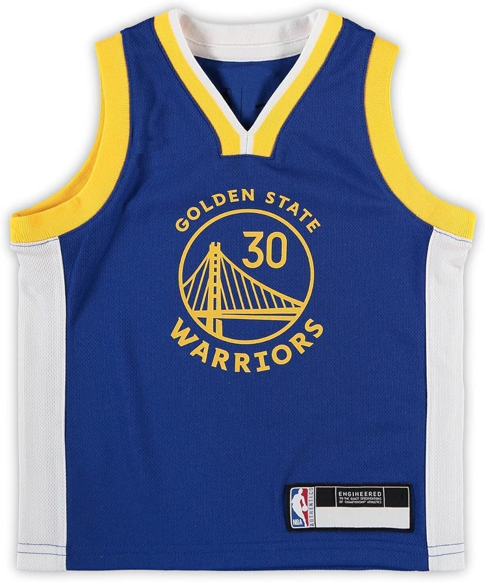 Stephen Curry Golden State Warriors NBA Boys Kids 4-7 Blue Icon Edition Player Jersey - Image 2