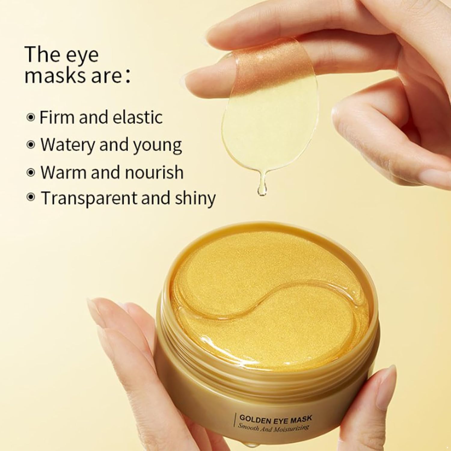 Daily Use Under Eye Gel Patches, 30 Pairs for Hydrating and Comforting The Skin Golden One Size