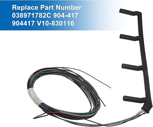 Miniatura 5 de X AUTOHAUX Juego de arnés de cableado de bujía incandescente 038971782C para Volkswagen Jetta 2002-2010 para Volkswagen Beetle 2002-2010