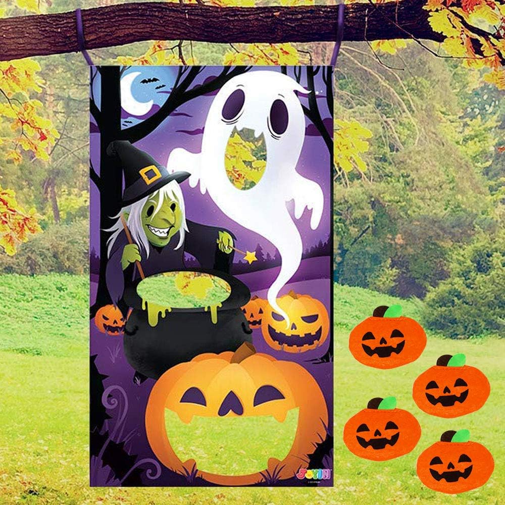 JOYIN Three Characters Toss Game with 4 Bean Bags Halloween-Themed Party Favor Supplies, Games Pack and Decoration for Kids