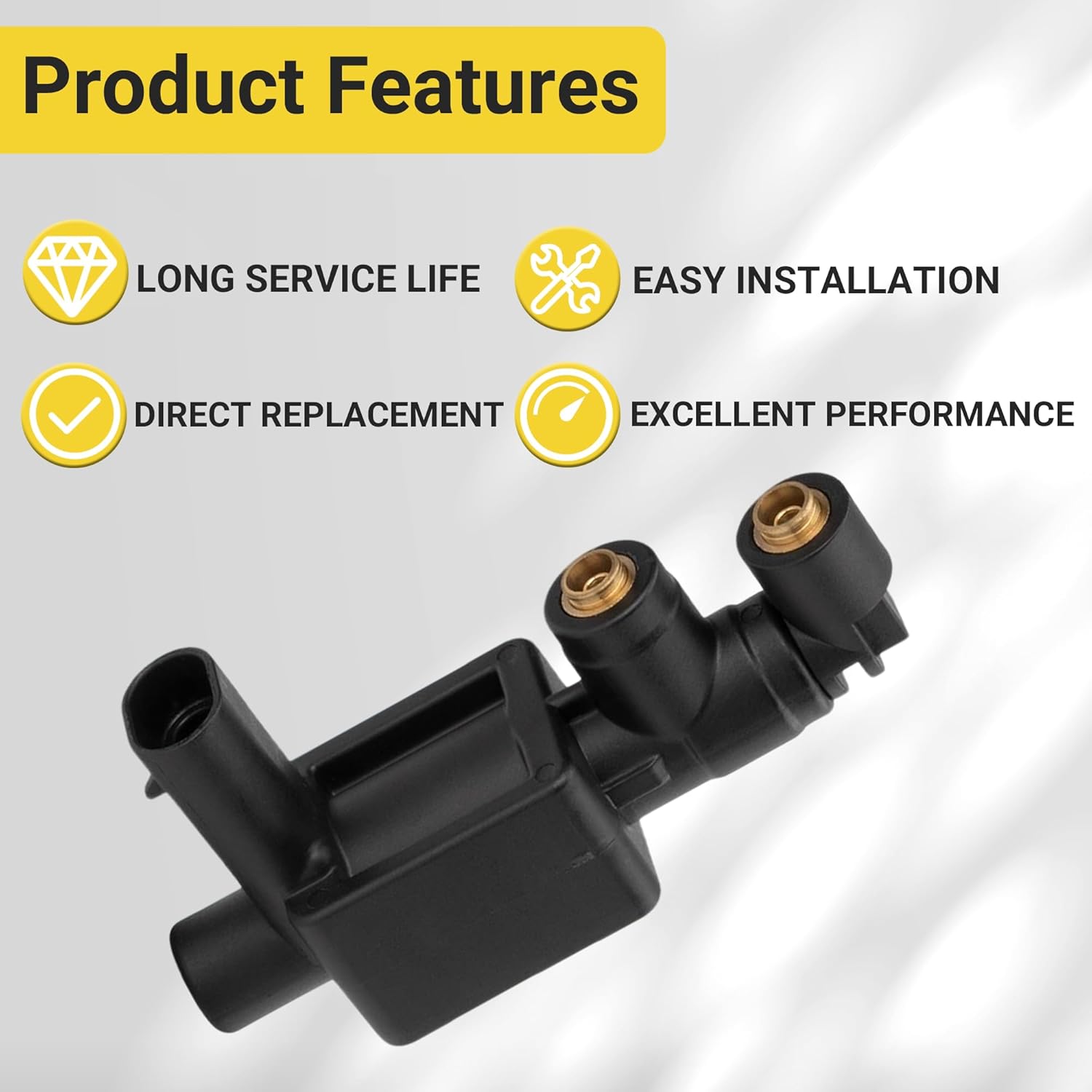 A06-60501-005 Solenoid 12V Normally Closed Air Valve Fan Clutch for Freightliner M2 106 (2008-2014), for Freightliner Cascadia (2009-2019) Replace 173.1124 S23869